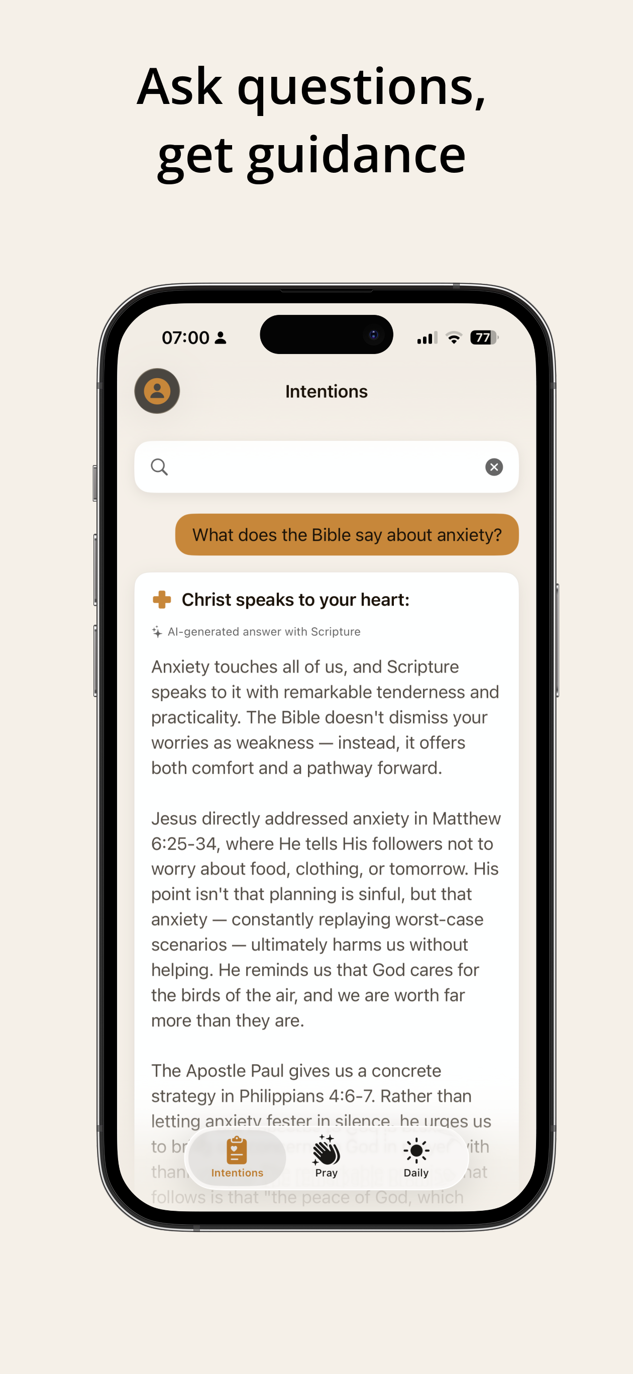 Seek Faith app screenshot